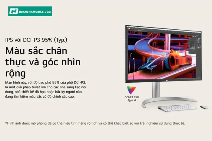 Độ tương phản cao và dải màu rộng.