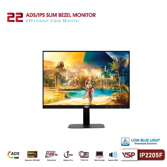 Màn hình VSP IP2205F là sản phẩm màn hình phẳng 21.45 inch sở hữu tấm nền IPS chất lượng cao