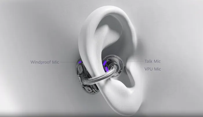  Acoustic Ball (bộ phận phát âm thanh), Comfort Bean và móc kẹp nối giữa hai phần này.
