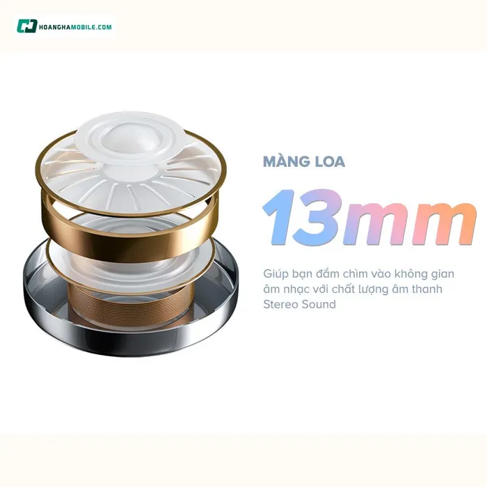 Màng loa 13mm của tai nghe HAVIT Open-ear OWS907 - Nền tảng cho âm thanh sống động và tự nhiên