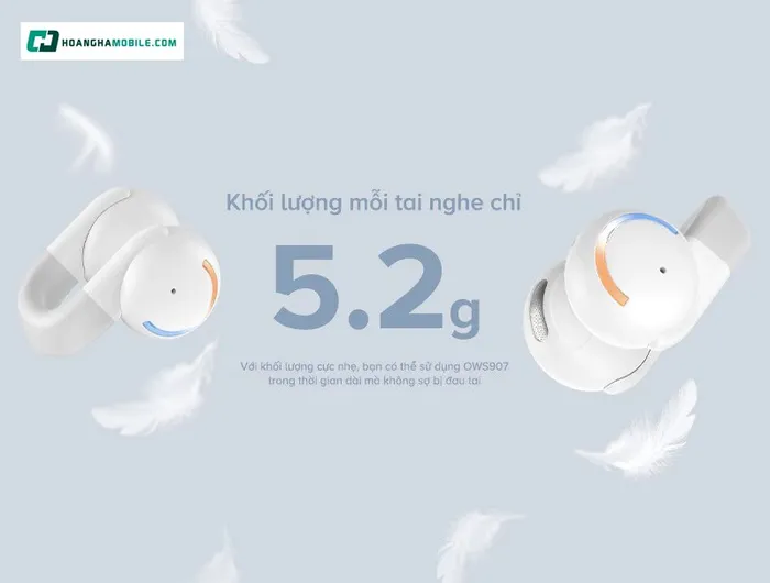 HAVIT Open-ear OWS907 sở hữu thiết kế open-ear hoàn toàn khác biệt so với các dòng tai nghe nhét tai truyền thống