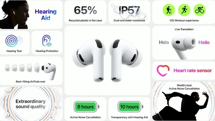 AirPods Pro 3 là mẫu tai nghe Bluetooth cao cấp mới nhất từ Apple, được trang bị công nghệ Chủ Động Khử Tiếng Ồn (ANC) thế hệ mới