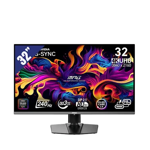 Hình ảnh sắc nét và màu sắc sống động trên MSI MPG 322URX QD-OLED