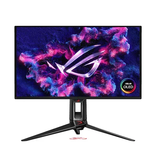 Thiết kế hiện đại của ROG Swift OLED PG27UCDM với khả năng điều chỉnh linh hoạt