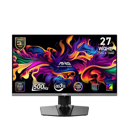 Thiết kế mạnh mẽ và chuyên nghiệp của màn hình MSI MAG 272QP QD-OLED X50
