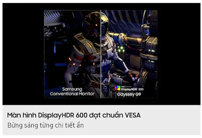 Màn hình gaming Samsung Odyssey G9 LS49FG912EEXXV (49Inch/ DQHD (5120x1440)/ 1ms/ 144Hz/ 350cd/m2/ VA) 