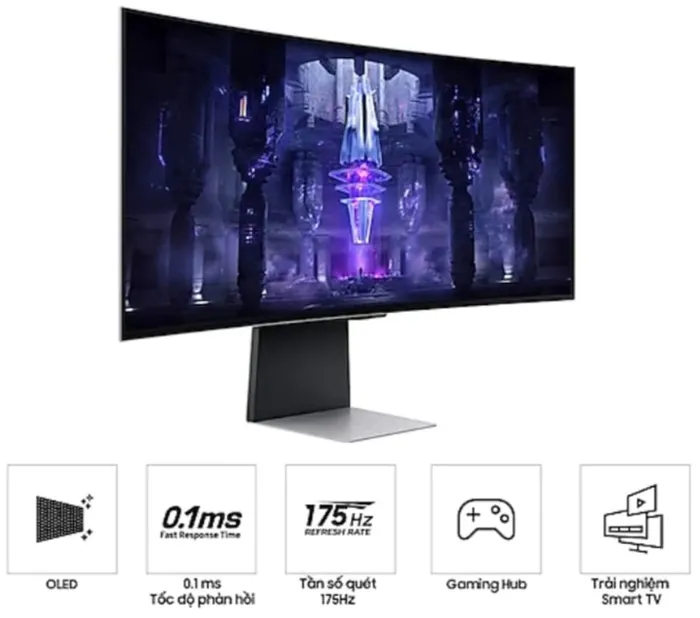 Màn hình cong gaming Samsung Odyssey G8 LS34DG850SEXXV 