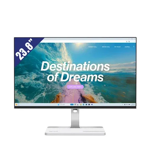 Màn hình Lenovo L24D-4C hiển thị sắc nét với tấm nền IPS Full HD