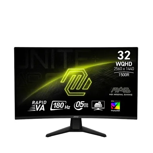 Thiết kế màn hình cong MSI MAG 32CQ6F tối ưu không gian chơi game