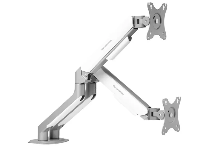 Giá treo màn hình HyperWork Humanmotion T6 Pro 2025-SLV (1 màn hình/ 22inch - 32inch/ Xám trắng/ Gắn bàn)