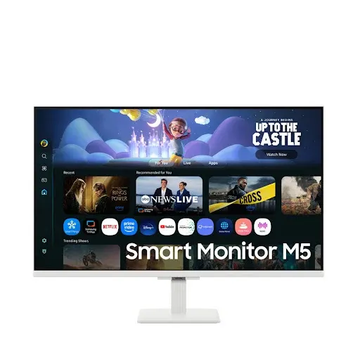 Thiết kế màu trắng tinh tế của màn hình Samsung Smart M5 M50F