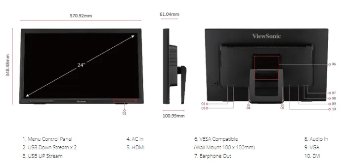 Màn hình Viewsonic TD2423