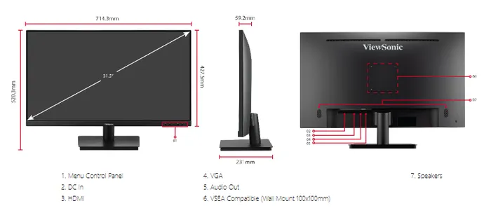 Màn hình Viewsonic VA3209-MH