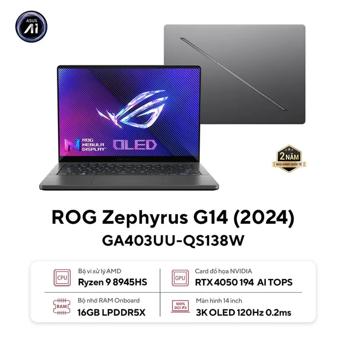 Laptop Asus Gaming ROG Zephyrus GA403UU-QS138W