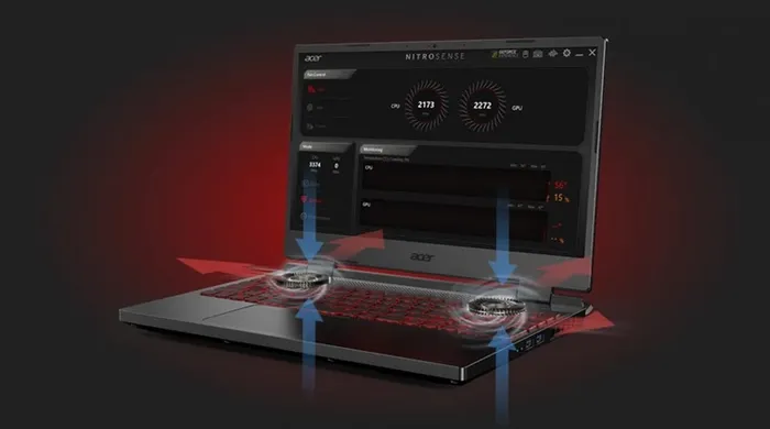 Acer Nitro 5 Tiger AN515-58-79UJ hệ thống tản nhiệt