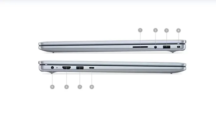 Laptop đầy đủ cổng kết nối tiêu chuẩn.