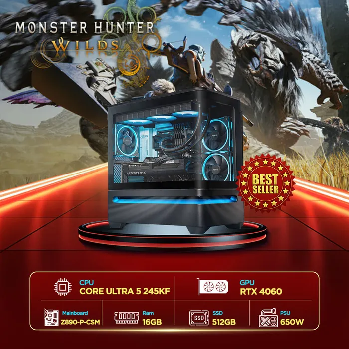 Máy tính PCPA x Asus Monster Hunter Wilds - Core Ultra 5 245K/16GB/RTX 4060