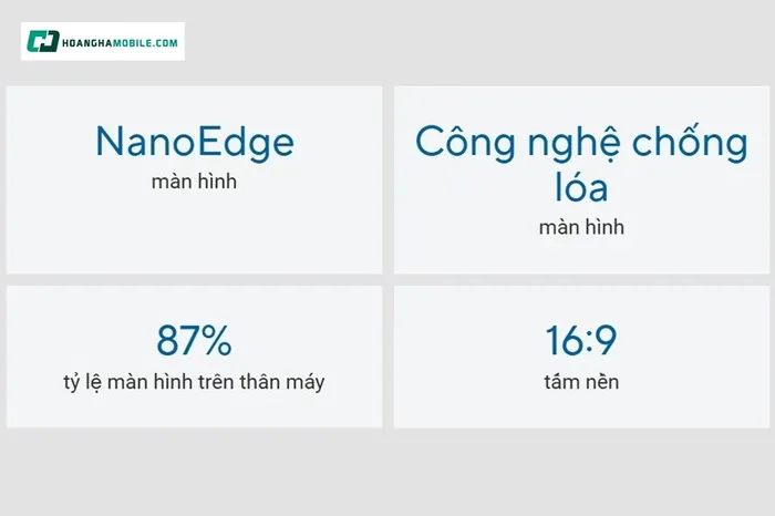 Thiết kế màn hình công nghệ tiên tiến.