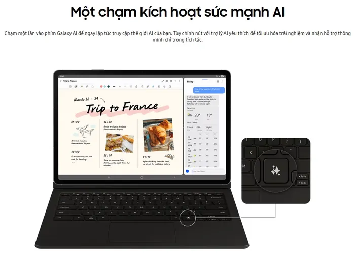 Máy tính bảng Samsung Galaxy Tab S10 FE 5G- X526 (8GB/ 256GB/ Xanh Dương) 