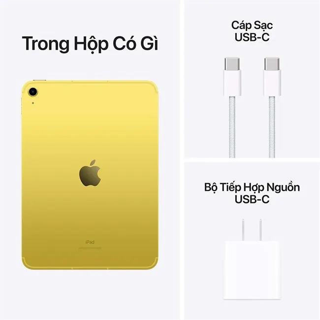 iPad Gen 10 10.9 inch 5G với thời lượng pin bền lên tới 10 giờ cùng sạc nhanh 20W