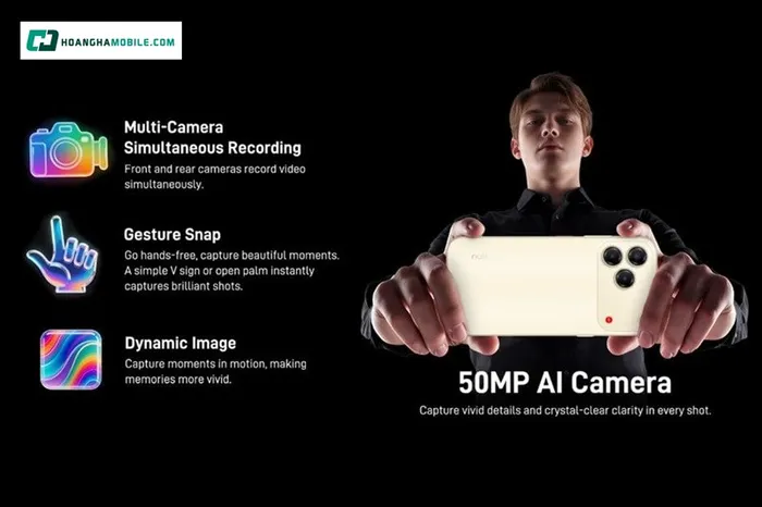 Camera AI 50MP đáp ứng mọi nhu cầu.