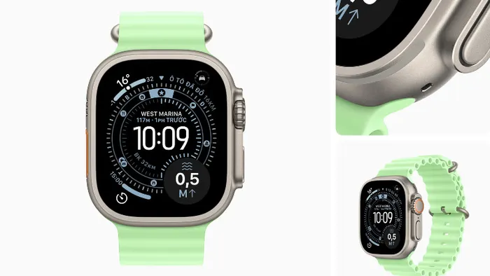 Apple Watch Ultra 3 sở hữu khung vỏ Titan siêu nhẹ, vừa đảm bảo tính thẩm mỹ sang trọng vừa duy trì độ bền bỉ vượt trội