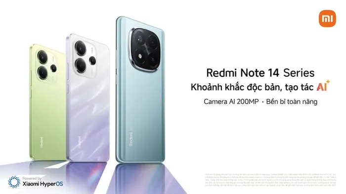 So sánh chi tiết điện thoại Xiaomi Redmi Note 14 5G và Xiaomi Redmi Note 13