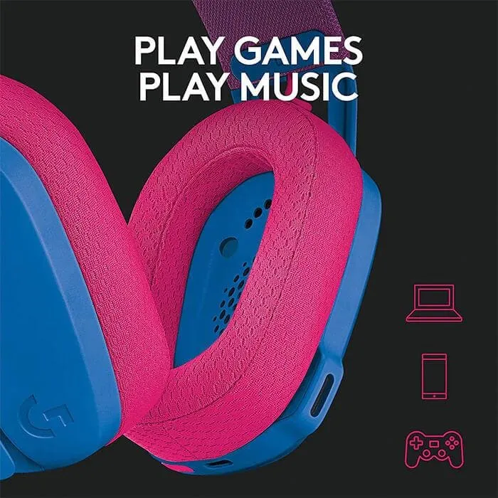 Tai nghe Logitech G435 LightSpeed Wireless Blue Raspberry
