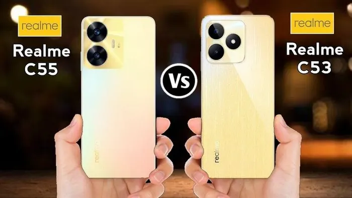 Realme C55 với realme C53.