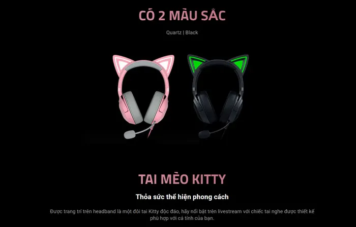 Tai nghe Razer Kraken Kitty V2 Black Gaming Headset 