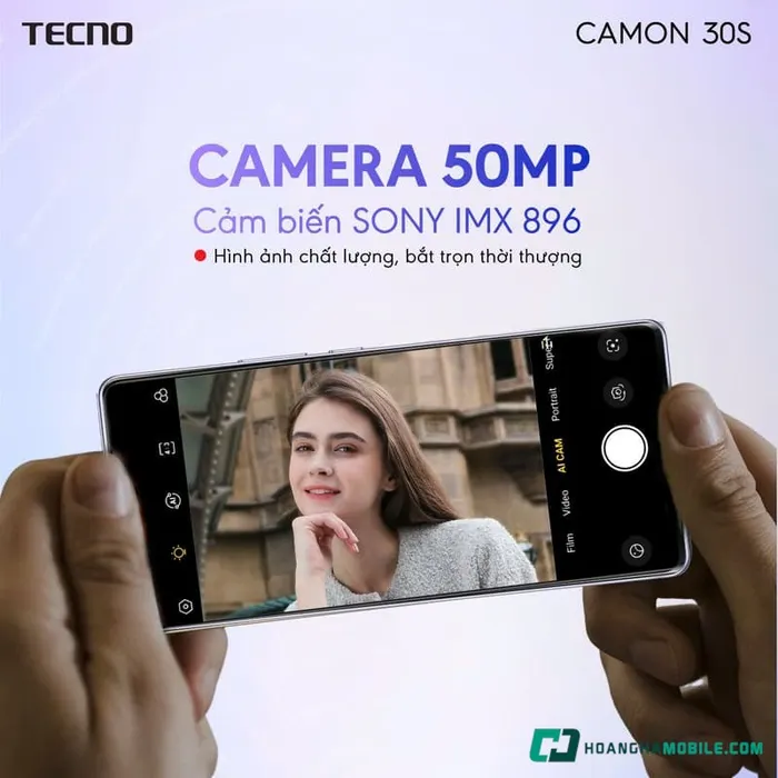 Điện thoại TECNO CAMON 30S được trang bị cụm 3 camera sau