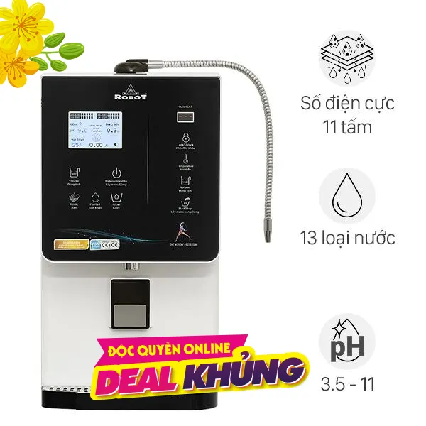 Máy lọc nước điện giải ion kiềm nóng nguội lạnh ROBOT IonQueen 1113X