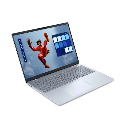 Thiết kế mỏng nhẹ và chuyên nghiệp của laptop Dell màu xanh.