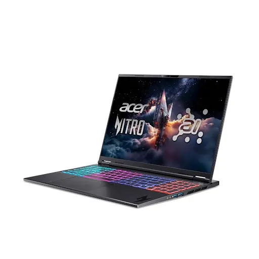 Thiết kế vỏ nhôm bền bỉ và cao cấp của Laptop Acer Gaming Nitro 16 AI ProPanel AN16S-61-R7J3.