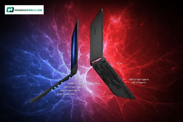 Laptop MSI Katana 15 B13VEK-2415VN có đầy đủ cổng kết nối và kết nối không dây hiện đại
