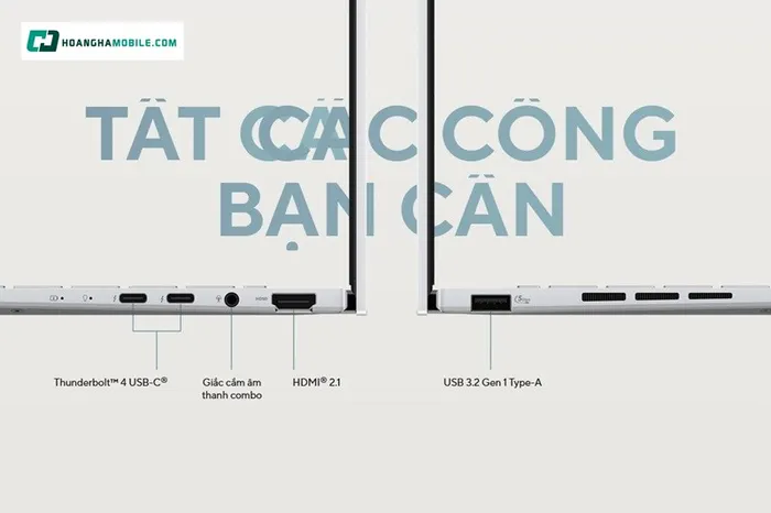 Kết nối tiên tiến với Thunderbolt 4 và Wi-Fi 7.