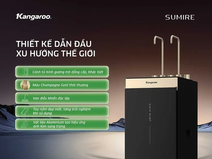Máy lọc nước ion kiềm Kangaroo Hydrogen nóng lạnh KGHC13A2