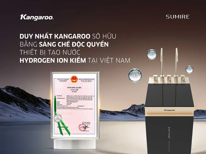 Máy lọc nước ion kiềm Kangaroo Hydrogen nóng lạnh KGHC13A2