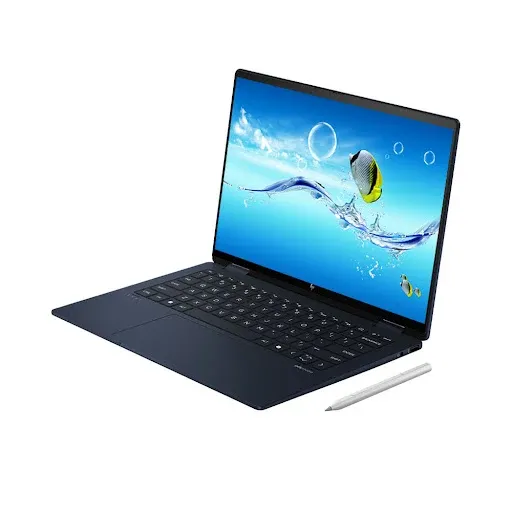 Thiết kế xoay gập 360 độ linh hoạt và sang trọng với màu xanh tinh tế