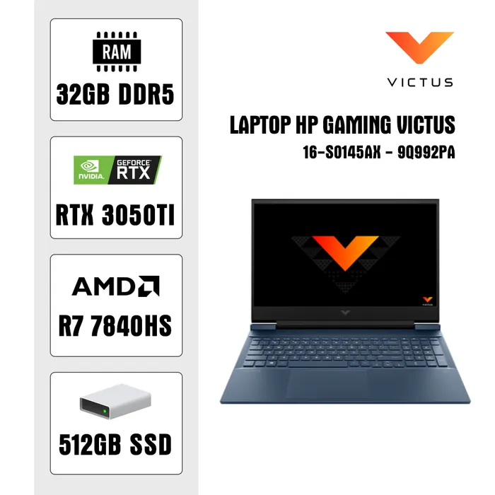 Laptop HP Gaming Victus 16-s0145AX - 9Q992PA