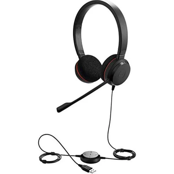 Tai nghe call center Jabra Evolve 20 Stereo (chuẩn USB-A và USB-C, 2 tai)