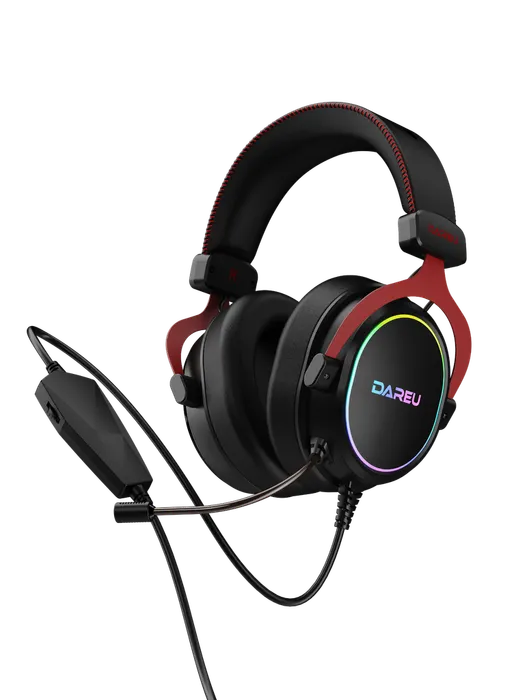 GEARVN - Tai nghe DareU EH925L Black Red RGB