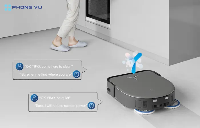 Trợ lý giọng nói YIKO AI giúp điều khiển robot dễ dàng và tiện lợi.